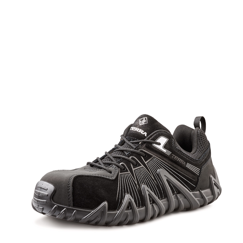 Men's Terra Spider X Low Composite Toe Athletic Safety Work Shoe - Black / Grey (4NPZBG) - Image 2