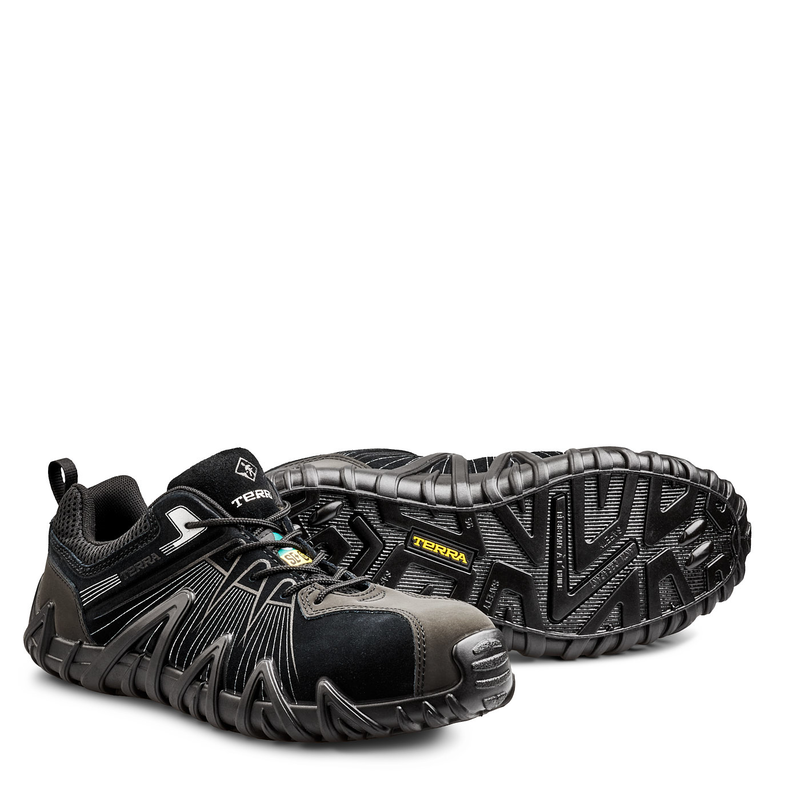 Men's Terra Spider X Low Composite Toe Athletic Safety Work Shoe - Black / Grey (4NPZBG) - Image 7