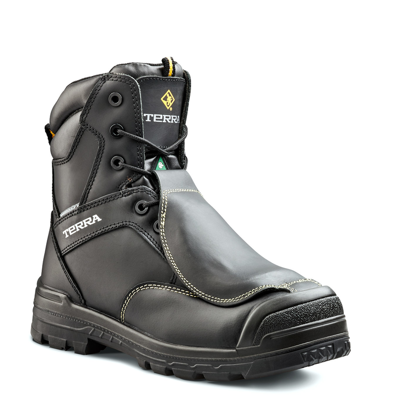 Men's Terra Barricade 8" Composite Toe Safety Work Boot with External Met Guard