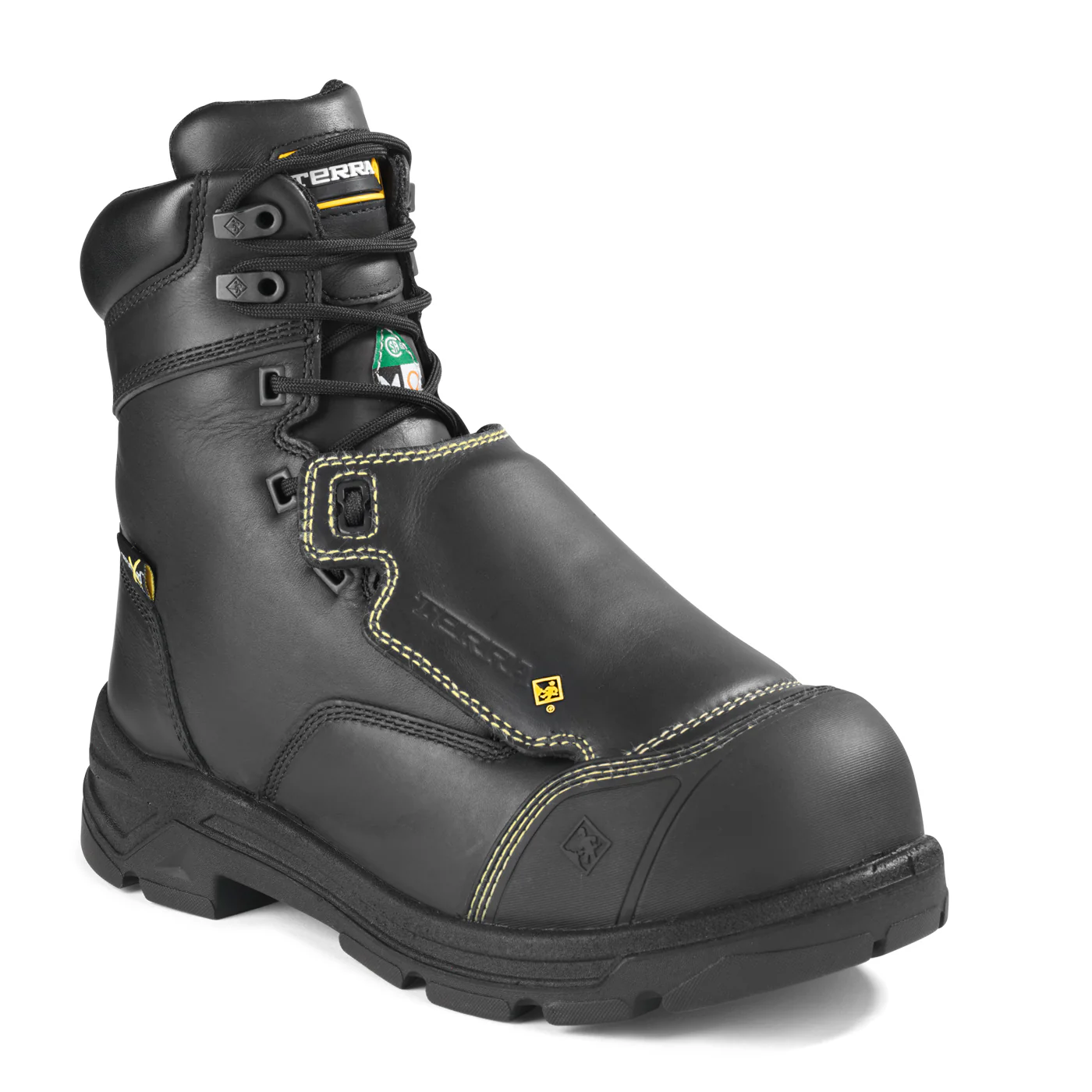 Terra VRTX 8000 EXT MET Men's 8" Safety Boots With Composite Toe, Composite Plate TR0A4NPUBLK
