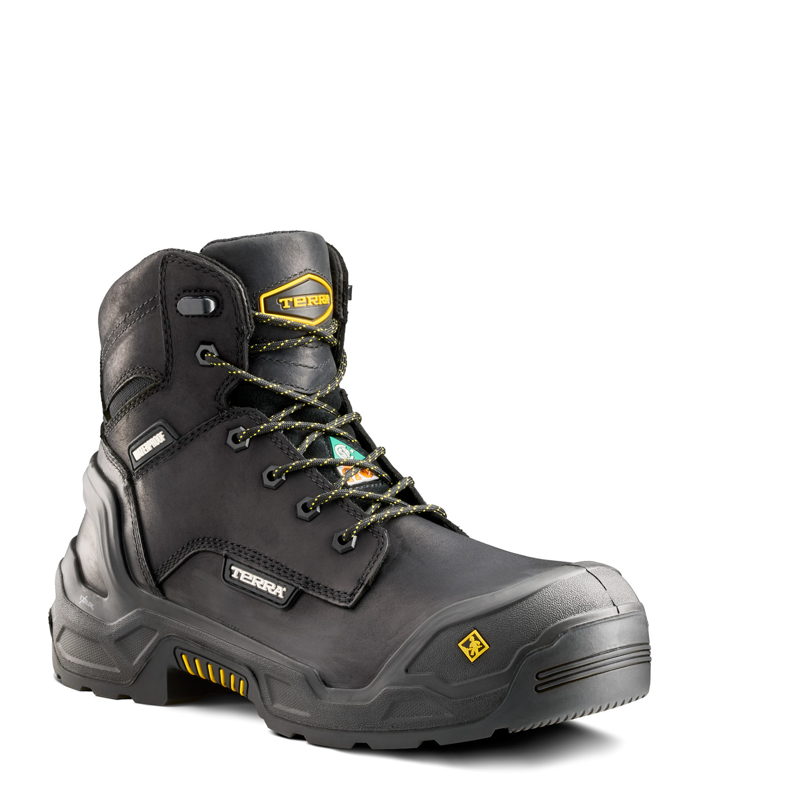 Terra Men's Exile 25 6" Composite Toe Composite Plate Waterproof Work Boots - Black (1009BK)
