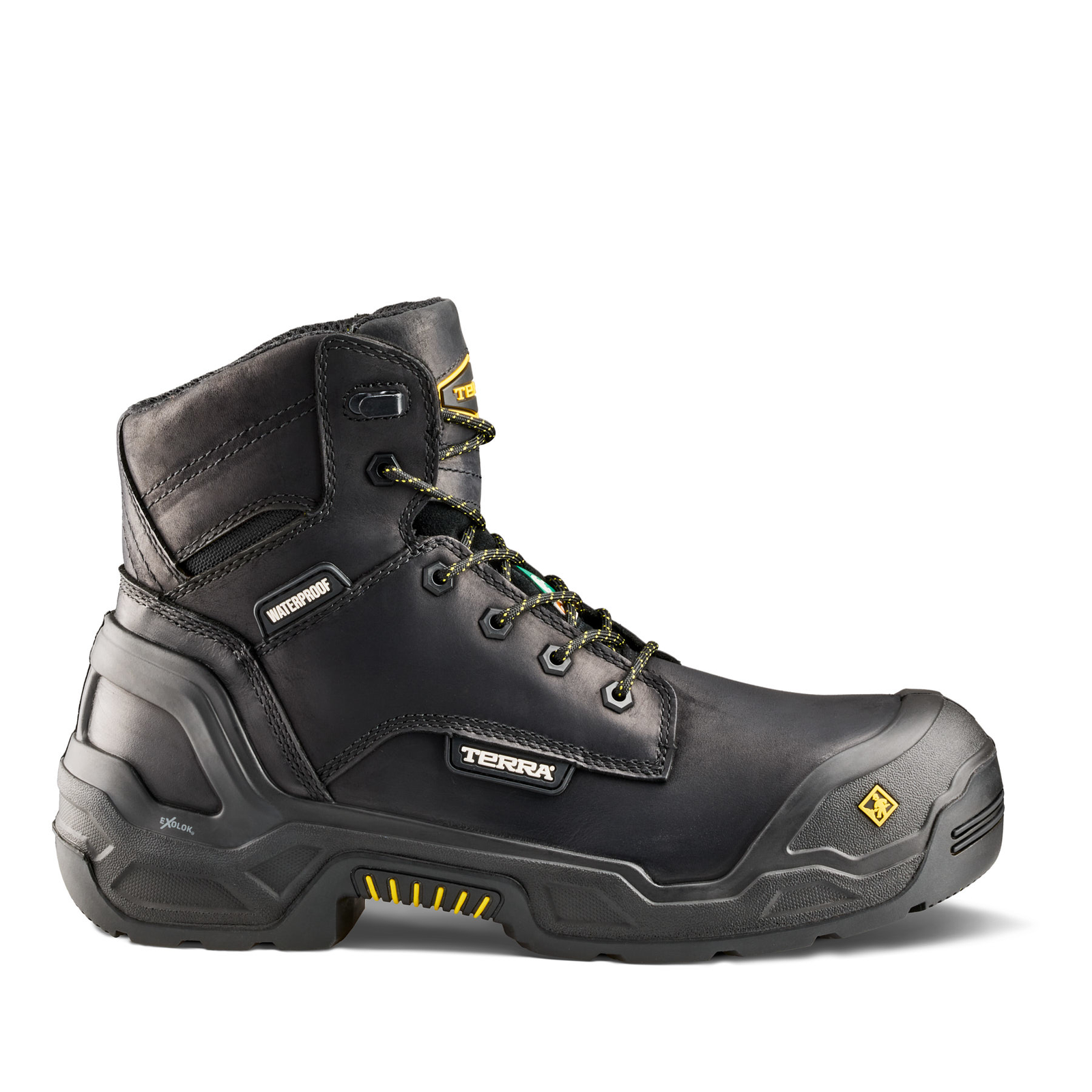 Terra Men's Exile 25 6" Composite Toe Composite Plate Waterproof Work Boots - Black (1009BK) - Image 2