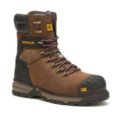 CAT Men's Excavavator 8" Superlite WP TX NT CSA Dark Brown - P725163