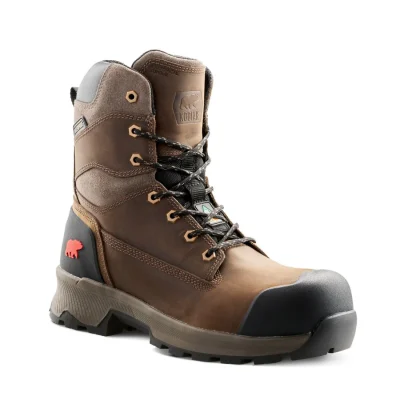 Kodiak Men's Berg 8" Waterproof Composite Toe Work Boot Dark Brown -1014DB